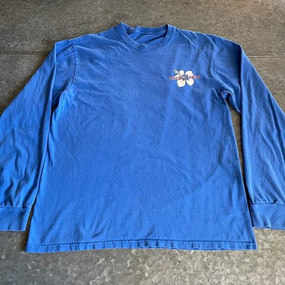 Trader Joes Shirt Mens Large Blue Long Sleeve Crew Neck Employee Workwear 3 - Picture 1 of 9